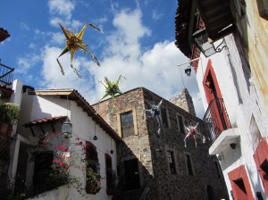 Pinatas overhead- Taxco, Mexico