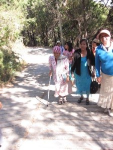 87 year-old pioneer (with cane)