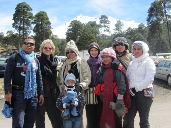 Friends dressed for the cold