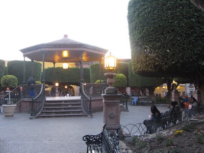 La Jardin at night, San Miguel de Allende, Mexico