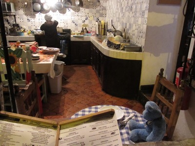 Eating in the Cocina Restaurante, San Miguel de Allende, Mexico