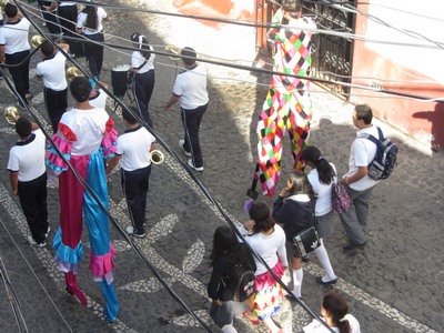 Band marching, Taxco de Alarcon, Mexico