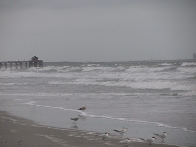 Cocoa Beach, stormy surf