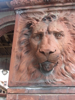Lion head facade, St. Augustine, Florida