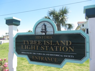 Tybee Island Lighthouse station sign