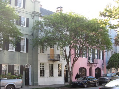 Rainbow rowhouses, Charleston, South Carolina