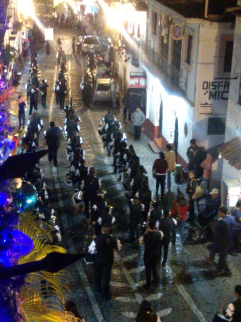 Band in the street, Festival of OUr Lady Guadalupe, Taxco, Mexico
