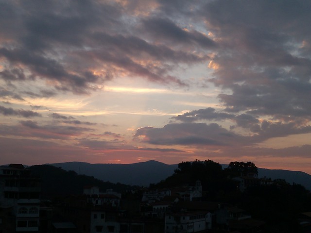 Sunrise over Taxco de Alarcon, Mexico