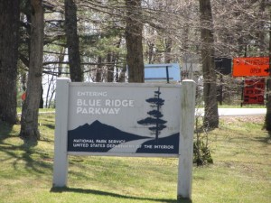 Blue Ridge Parkway sign