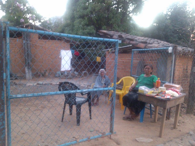 Selling snacks, house in Ocotito, Mexcio