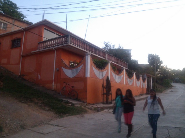 House with walled courtyard, Ocotito, Mexico