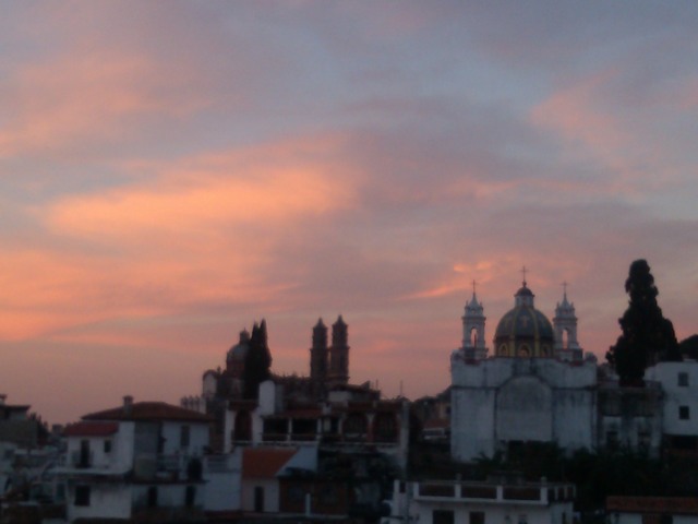Sunrise over Zocolo, Taxco de Alarcon, Mexico