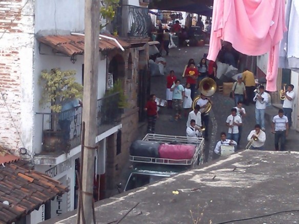 Street band observing Lent, Taxco de Alaracon, Mexico
