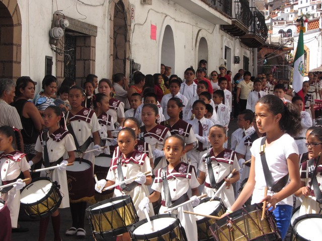 Flag Day celebration, Taxco de Alarcon, Mexico