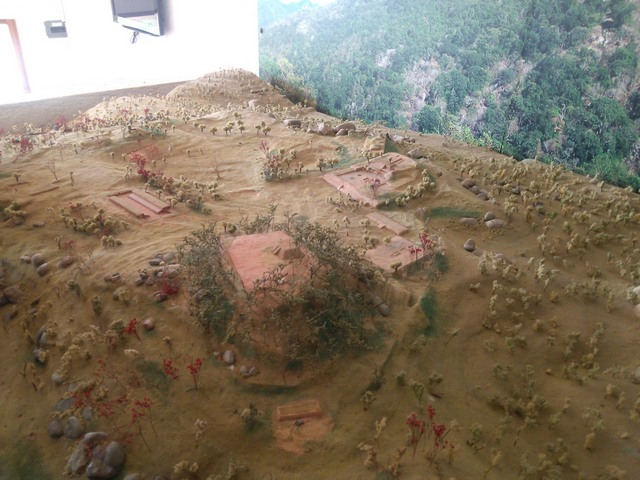 Scale model, Tehuacalco archeological site, Mexico