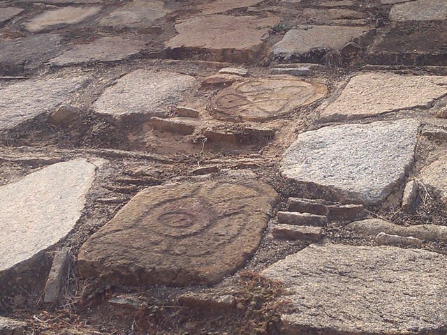 Ancient glyph, Tehuacalco archeological site, Mexico
