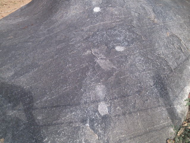 Footprints in the stone, walkway to the gods, Tehuacalco archeological site, Mexico