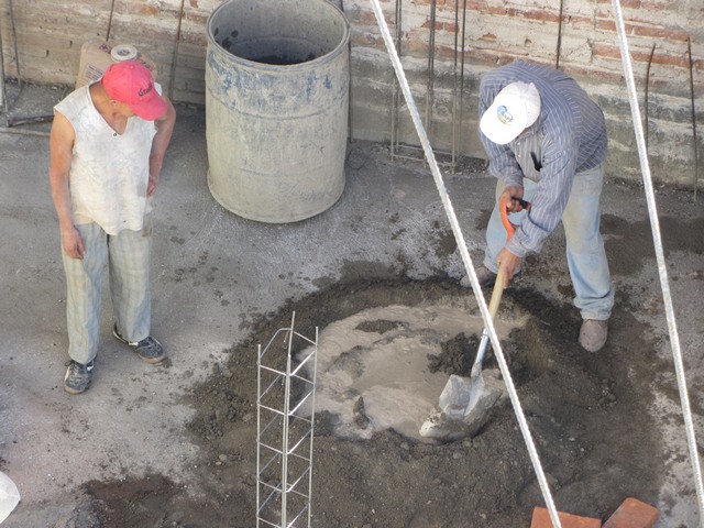 Cement Mixer, Construction site, Future Hotel de Mineral de Taxco, Taxco de Alarcon, Mexico