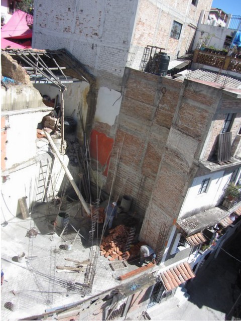 Construction site, Future Hotel de Mineral de Taxco, Taxco de Alarcon, Mexico