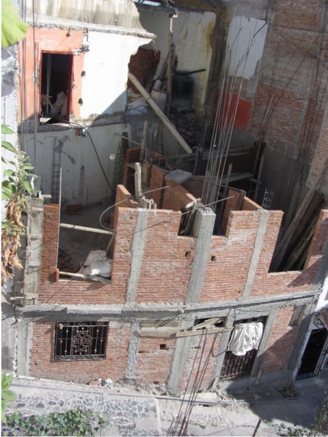 Construction site, Future Hotel de Mineral de Taxco, Taxco de Alarcon, Mexico