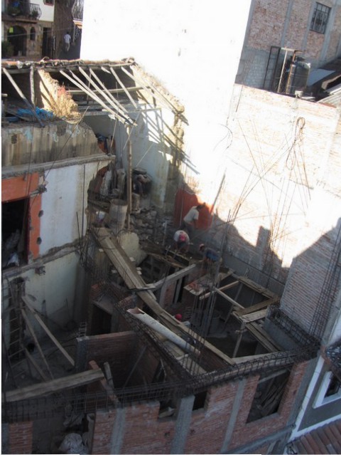 Construction site, Future Hotel de Mineral de Taxco, Taxco de Alarcon, Mexico