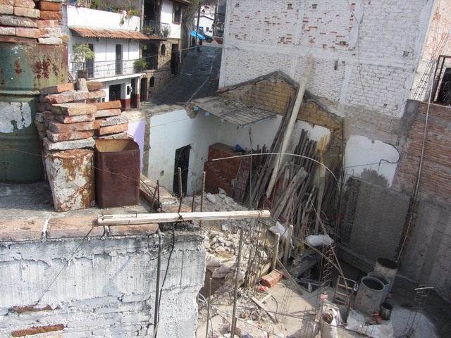 Construction site, Future Hotel de Mineral de Taxco, Taxco de Alarcon, Mexico