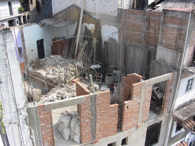 Construction site, Future Hotel de Mineral de Taxco, Taxco de Alarcon, Mexico