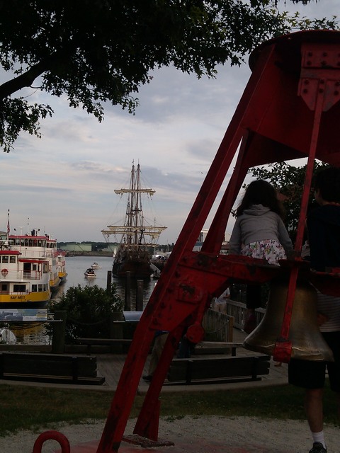 Tall ships in port, Portland harbor (Maine)