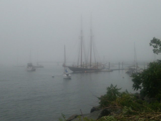 Schooner, Foggy Day, Portland, Maine
