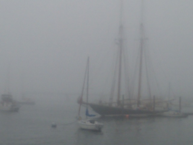 Schooner, Foggy Day, Portland, Maine
