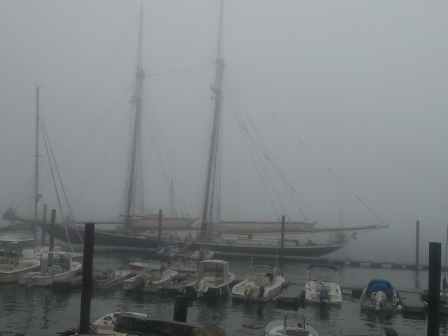 Schooner, Foggy Day, Portland, Maine