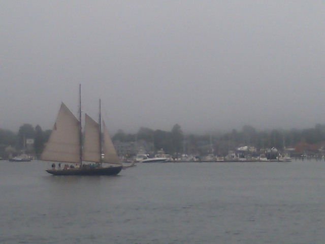 Schooner, Foggy Day, Portland, Maine